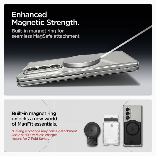 Spigen Samsung Galaxy Z Fold 7 Deksel Air Skin MagFit Clear White