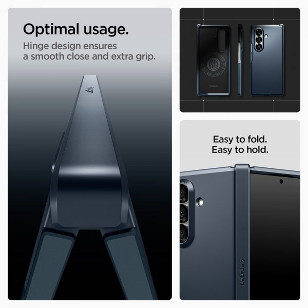 Spigen Samsung Galaxy Z Fold 7 Deksel Tough Armor Pro MagFit Metal Slate