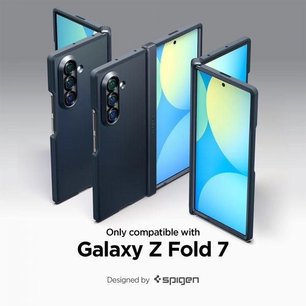 Spigen Samsung Galaxy Z Fold 7 Deksel Tough Armor Pro MagFit Metal Slate