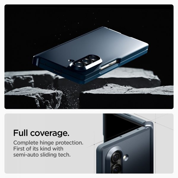Spigen Samsung Galaxy Z Fold 7 Deksel Tough Armor Pro MagFit Metal Slate