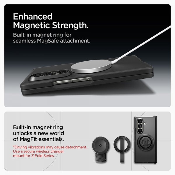 Spigen Samsung Galaxy Z Fold 7 Deksel Tough Armor Pro MagFit Svart