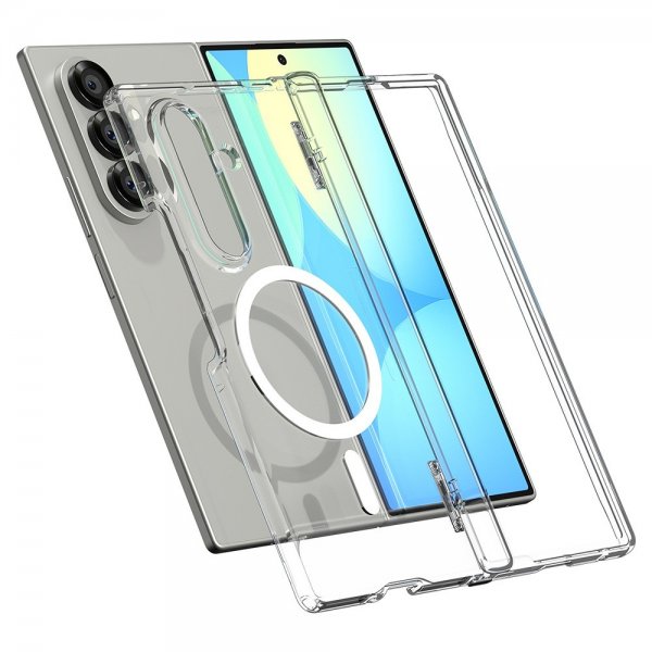 Spigen Samsung Galaxy Z Fold 7 Deksel Ultra Hybrid Pro MagFit Clear White