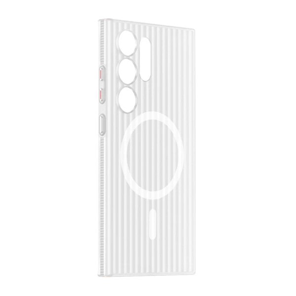 Samsung Galaxy S24 Ultra Deksel Korrugerte MagSafe Transparent