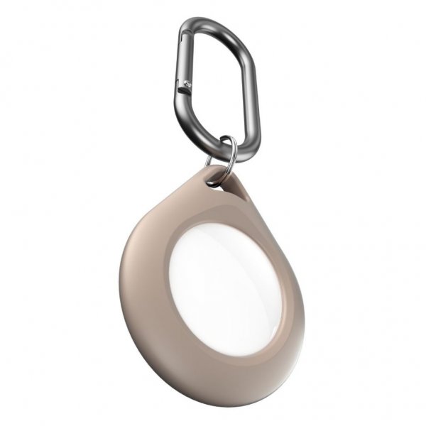 KeyBudz AirTag Holder Secure Dock 4-pakks Sandbeige