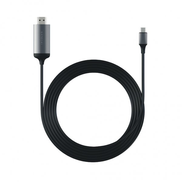 Satechi Aluminium Type-C to HDMI Cable Adapter 4K 60Hz 1.8m Sølv