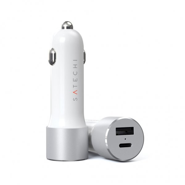 Satechi Mobillader til bil med PD 1xUSB-C och 1xUSB-A Sølv