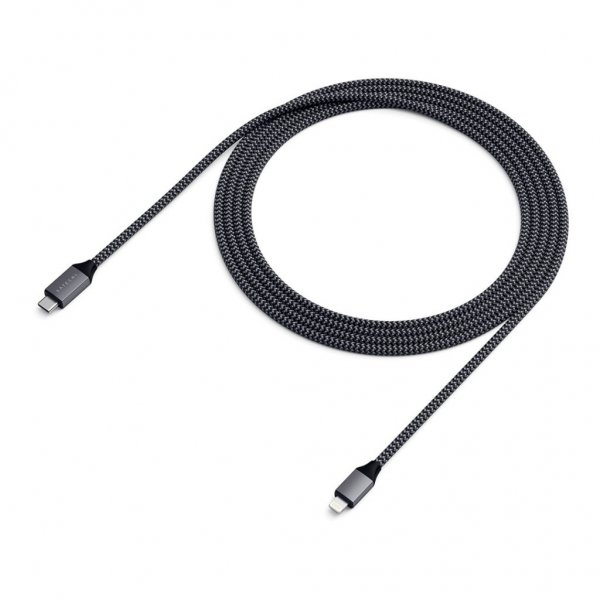 Satechi USB-C till Lightning-Kabel 1.8 meter Grå