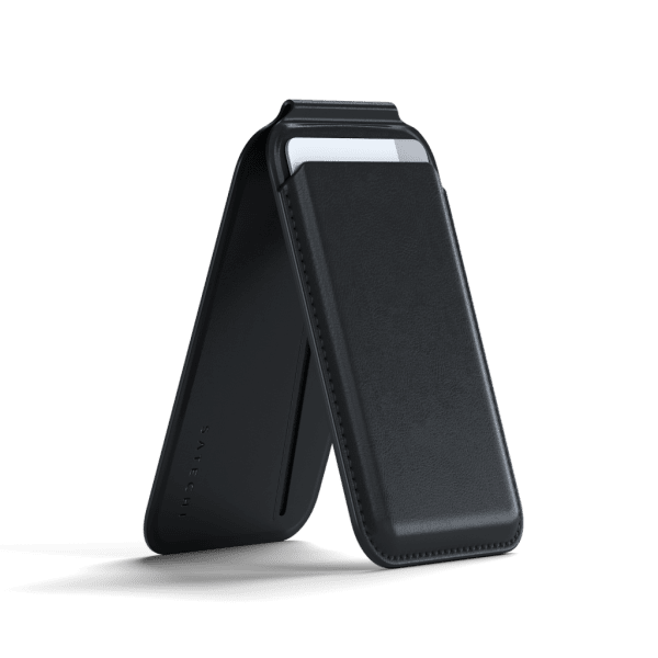 Satechi Kortholder Vegan-Leather Magnetic Wallet Stand Svart