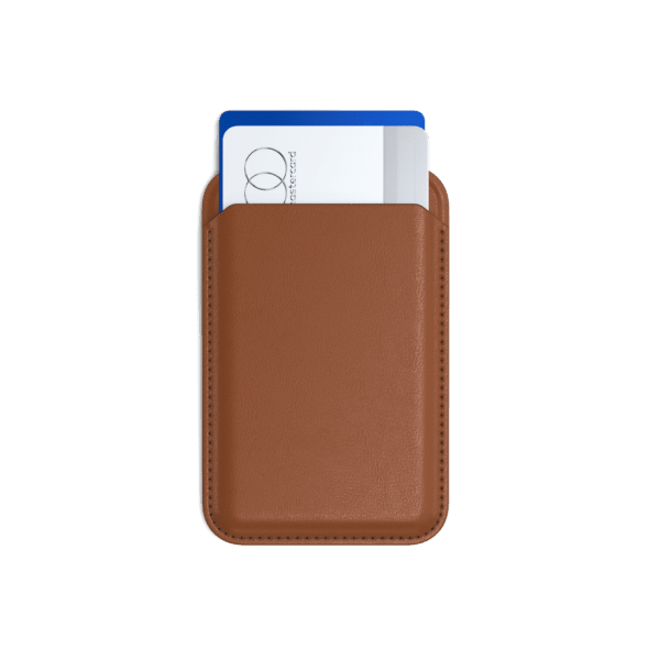 Satechi Kortholder Vegan-Leather Magnetic Wallet Stand Brun