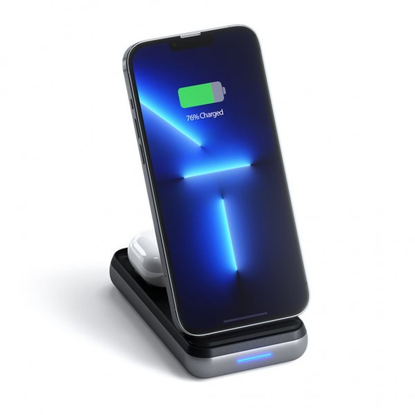 Satechi Duo Wireless Charger Power Stand Space Grey