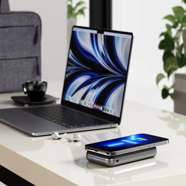 Satechi Duo Wireless Charger Power Stand Space Grey