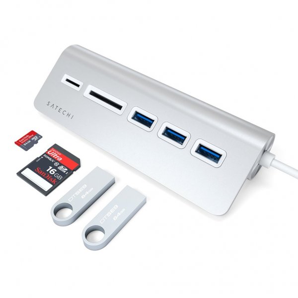 Satechi USB-C Combo Hub for Desktop Sølv