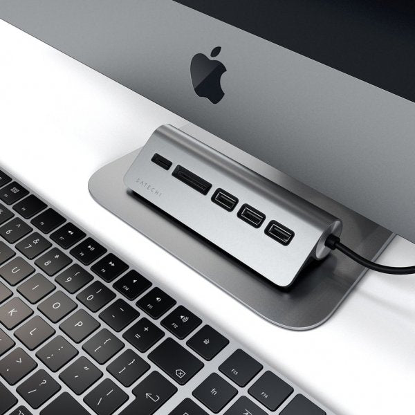 Satechi USB-C Combo Hub for Desktop Sølv