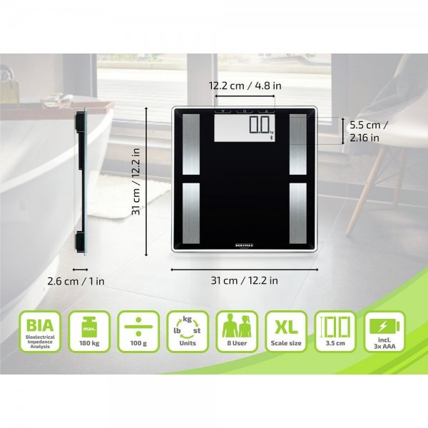 Soehnle Shape Sense Connect 50 Smart Scale med Bluetooth