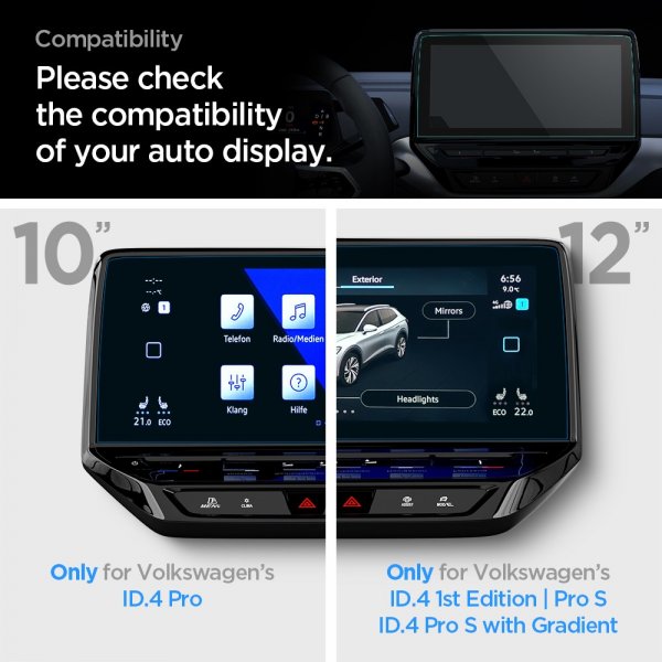 Spigen Skjermbeskytter GLAS.tR EZ FIT Anti-Glare Volkswagen ID.4 10"
