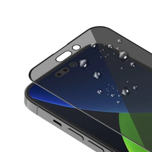 iPhone 14 Pro Max Skjermbeskytter 3D Herdet glass Privacy