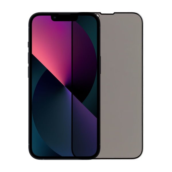iPhone 13/13 Pro/14/16e/17e Skjermbeskytter 3D Herdet glass Privacy