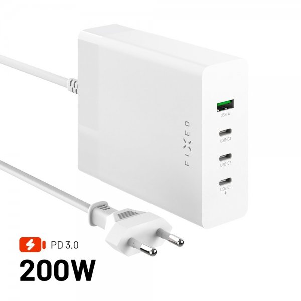 Fixed Skrivebord Lader GaN200 Charging Dock 3xUSB-C & 1xUSB-A