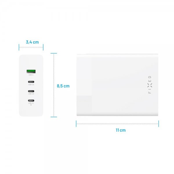 Fixed Skrivebord Lader GaN200 Charging Dock 3xUSB-C & 1xUSB-A