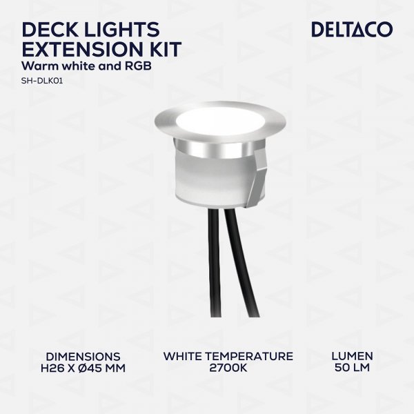 Deltaco Smart Home Smart Dekkbelysning RGB 10-pakk