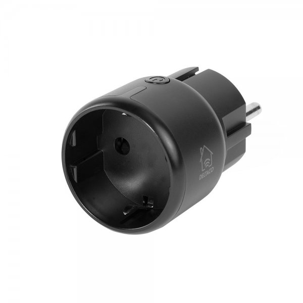 Deltaco Smart Home Smart plugg WiFi svart