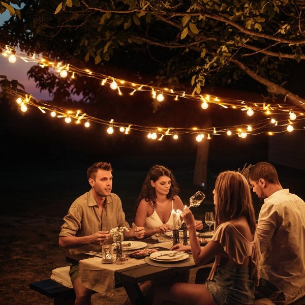 Deltaco Smart Home LED Light Chain 15m IP44 Warm White