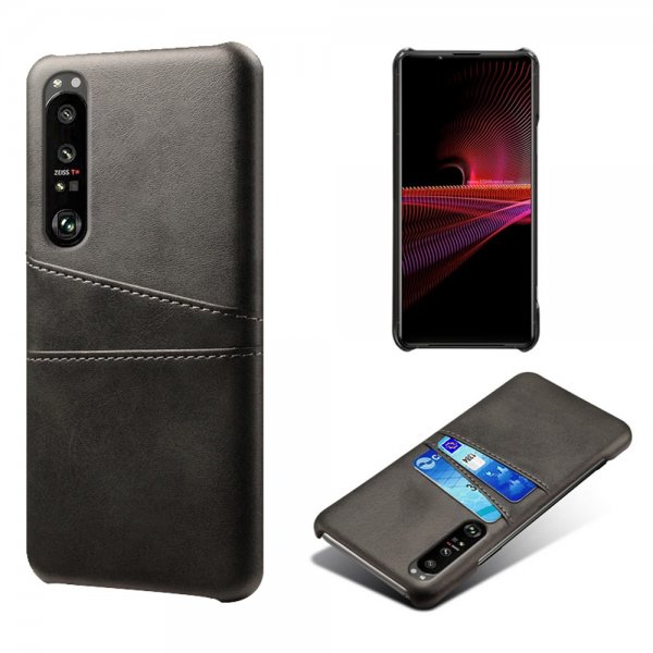 Sony Xperia 1 III Deksel To Kortlommer Svart