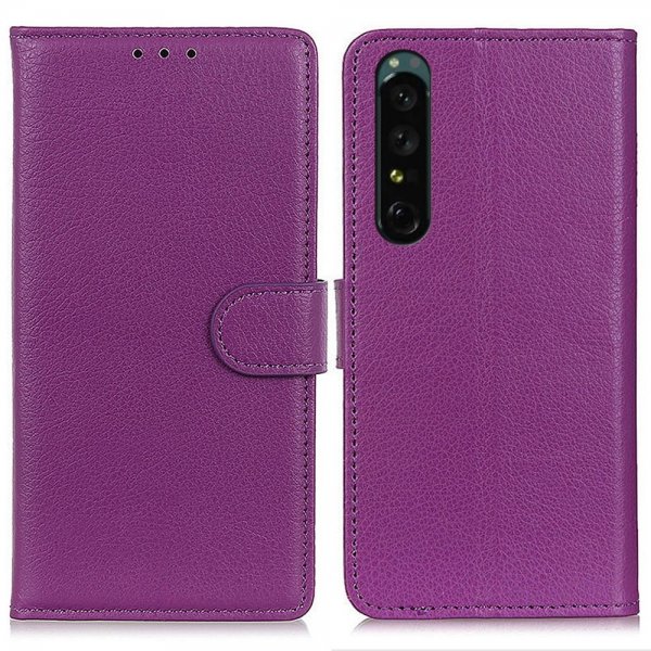 Sony Xperia 1 IV Etui Litchi Lilla