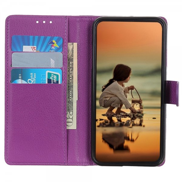 Sony Xperia 1 IV Etui Litchi Lilla