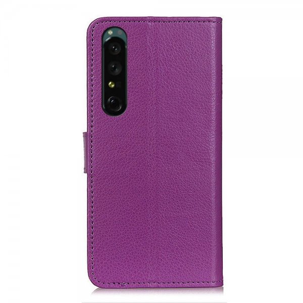 Sony Xperia 1 IV Etui Litchi Lilla