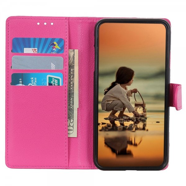 Sony Xperia 1 V Etui Litchi Magenta