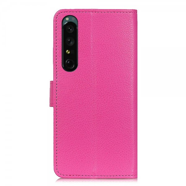 Sony Xperia 1 V Etui Litchi Magenta