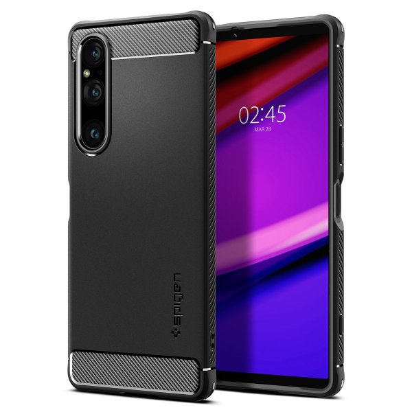 Spigen Sony Xperia 1 V Deksel Rugged Armor Matte Black