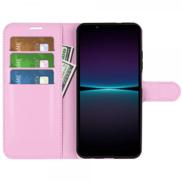 Sony Xperia 1 VI Etui Litchi Rosa