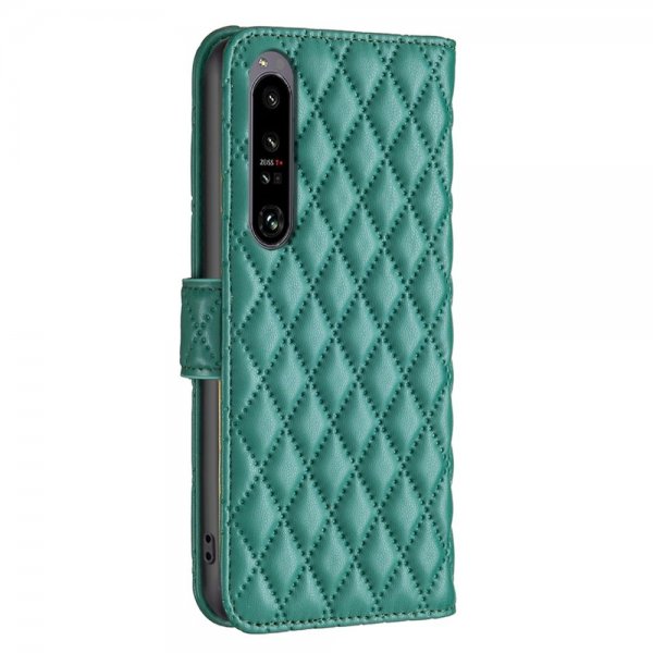 Sony Xperia 1 VI Etui Rombemønster Grønn
