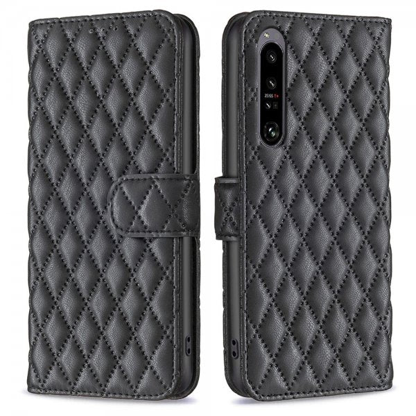 Sony Xperia 1 VI Etui Rombemønster Svart
