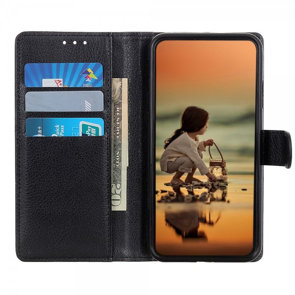 Sony Xperia 10 II Etui Litchi Svart