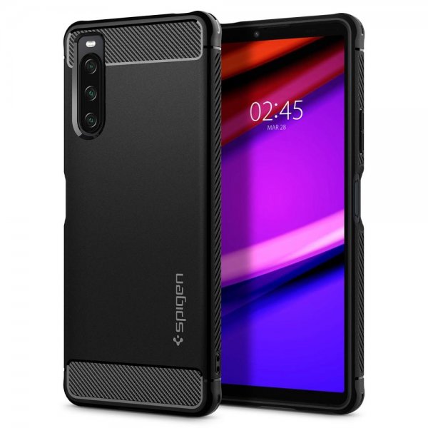 Spigen Sony Xperia 10 IV Deksel Rugged Armor Matte Black