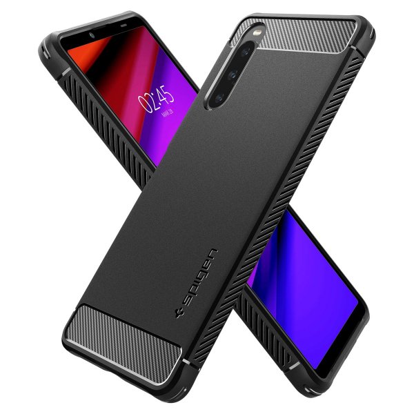Spigen Sony Xperia 10 V Deksel Rugged Armor Matte Black
