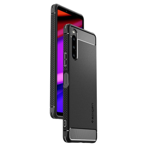 Spigen Sony Xperia 10 V Deksel Rugged Armor Matte Black