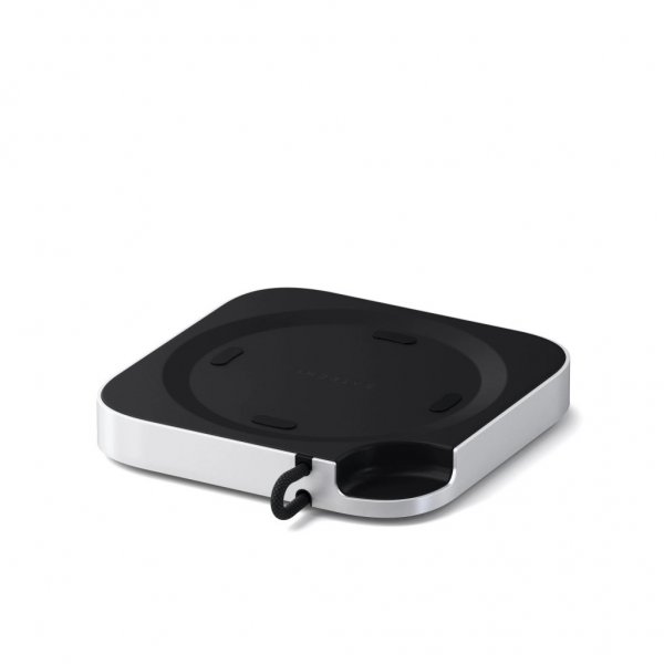 Satechi Mac Mini M4 Stativ & Hub med SSD-kapsling sølv