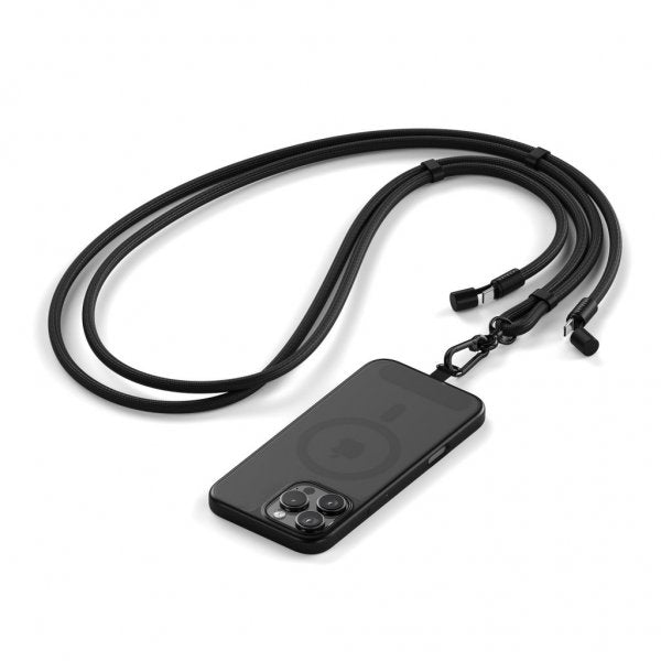 Satechi OntheGo Lanyardkabel USB-C 1,5 m Svart
