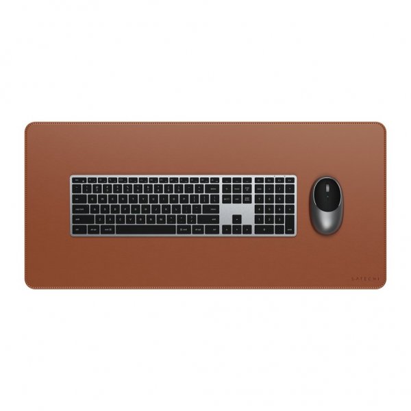 Satechi Vegan-Leather Premium Desk Mat Brun