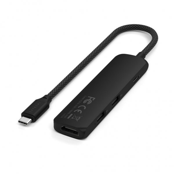 Satechi 4-in-1 USB-C Slim Multiport Adapter 4K Svart