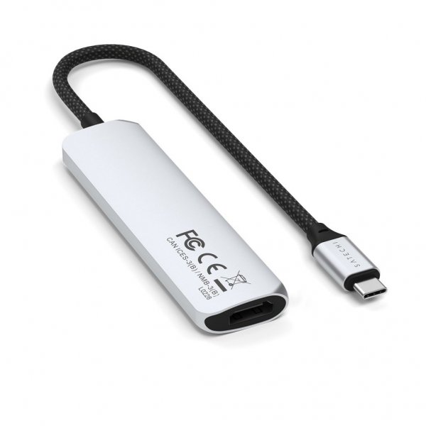 Satechi 4-in-1 USB-C Slim Multiport Adapter 4K Sølv