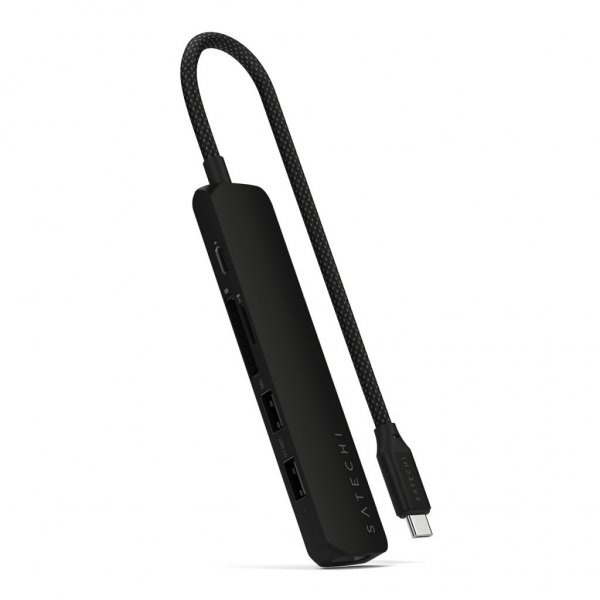 Satechi 6-in-1 USB-C Slim Multiport Adapter Svart