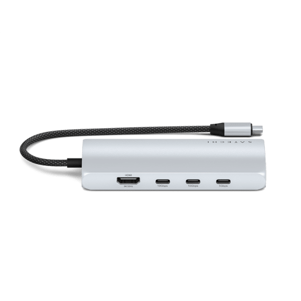 Satechi USB-C Multiport Adapter 8K With Ethernet V3 Sølv