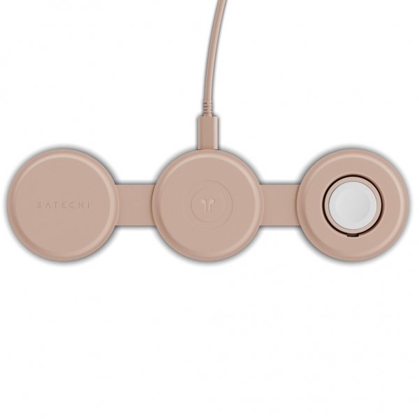 Satechi OntheGo 3-i-1 trådløs lader Desert Rose