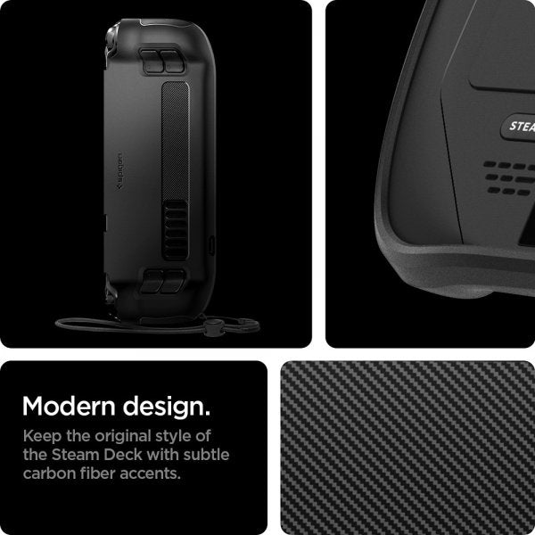 Spigen Steam Deck Deksel Rugged Armor Matte Black