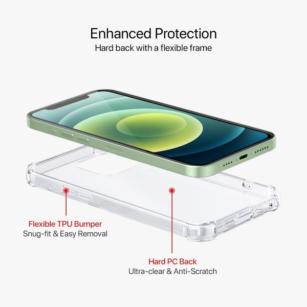 iPhone 12 Mini Deksel Støtsikker Transparent